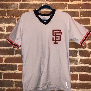 Rare Throwback San Francisco Giants V-Neck Jersey